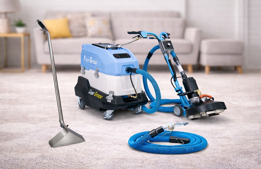 Máquina multifuncional de limpeza de carpetes e estofados em alta temperatura